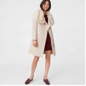 Club Monaco Wool + Faux Coat - Dusty Pink